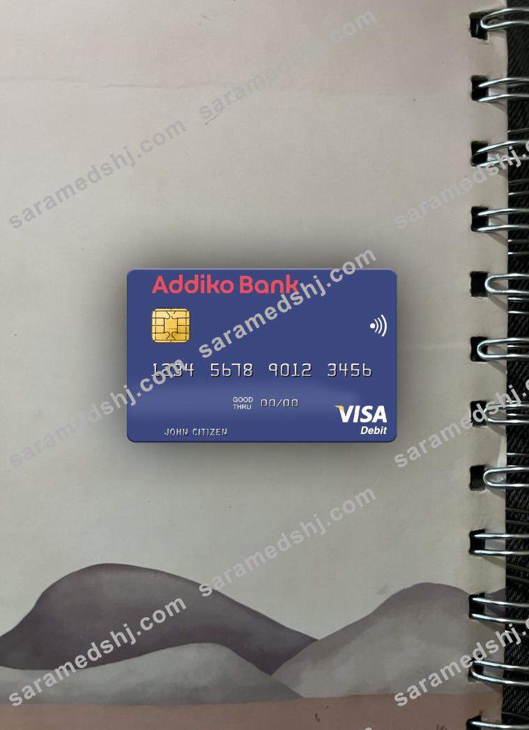 Slovenia Addiko Bank visa debit card photolook front